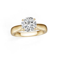 14K Gold Semi Mount Ring Setting Round Ro 8x8mm Diamond Accent Syz Jewelry