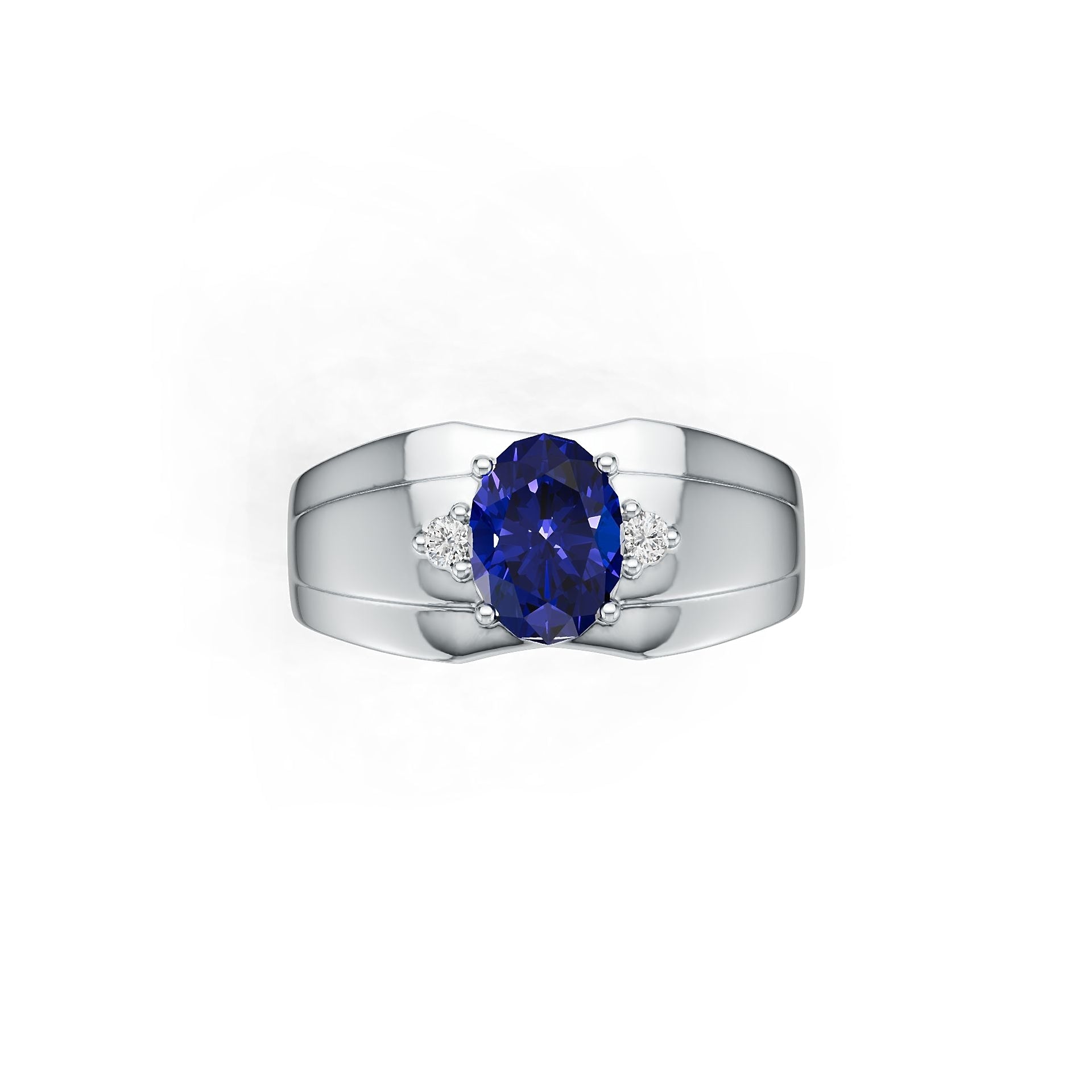 Sterling Silver Semi Mount Ring Setting OV 8x6mm White Topaz N0370GTL19578R Syzjewelry