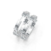 18K Gold Semi Mount Earrings Setting Pear PE 6X4mm Diamond Accent DHJ