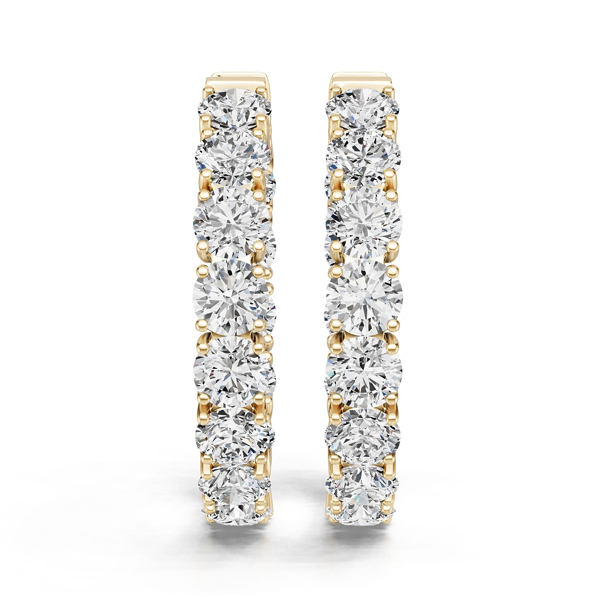 10K Gold Semi Mount Earrings Setting Round Ro 6x6mm Syz Jewelry