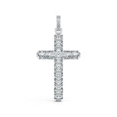 10K Gold Pendant Solid Cross Theme DHJ