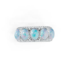 Sterling Silver Semi Mount Ring Setting Oval OV 7X5mm Cabochon DHJ