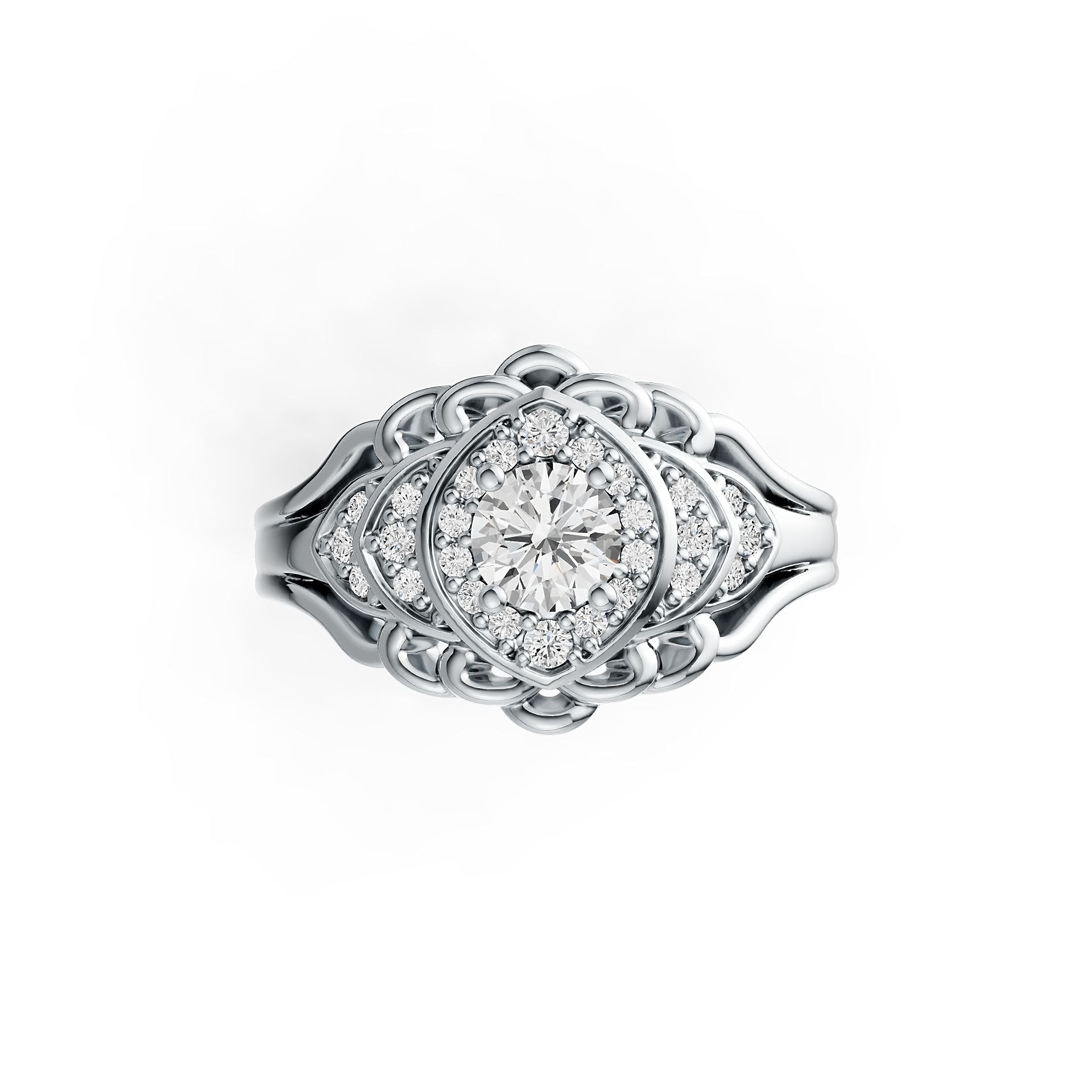 Sterling Silver Semi Mount Ring Setting Round RD 5x5mm DHJ