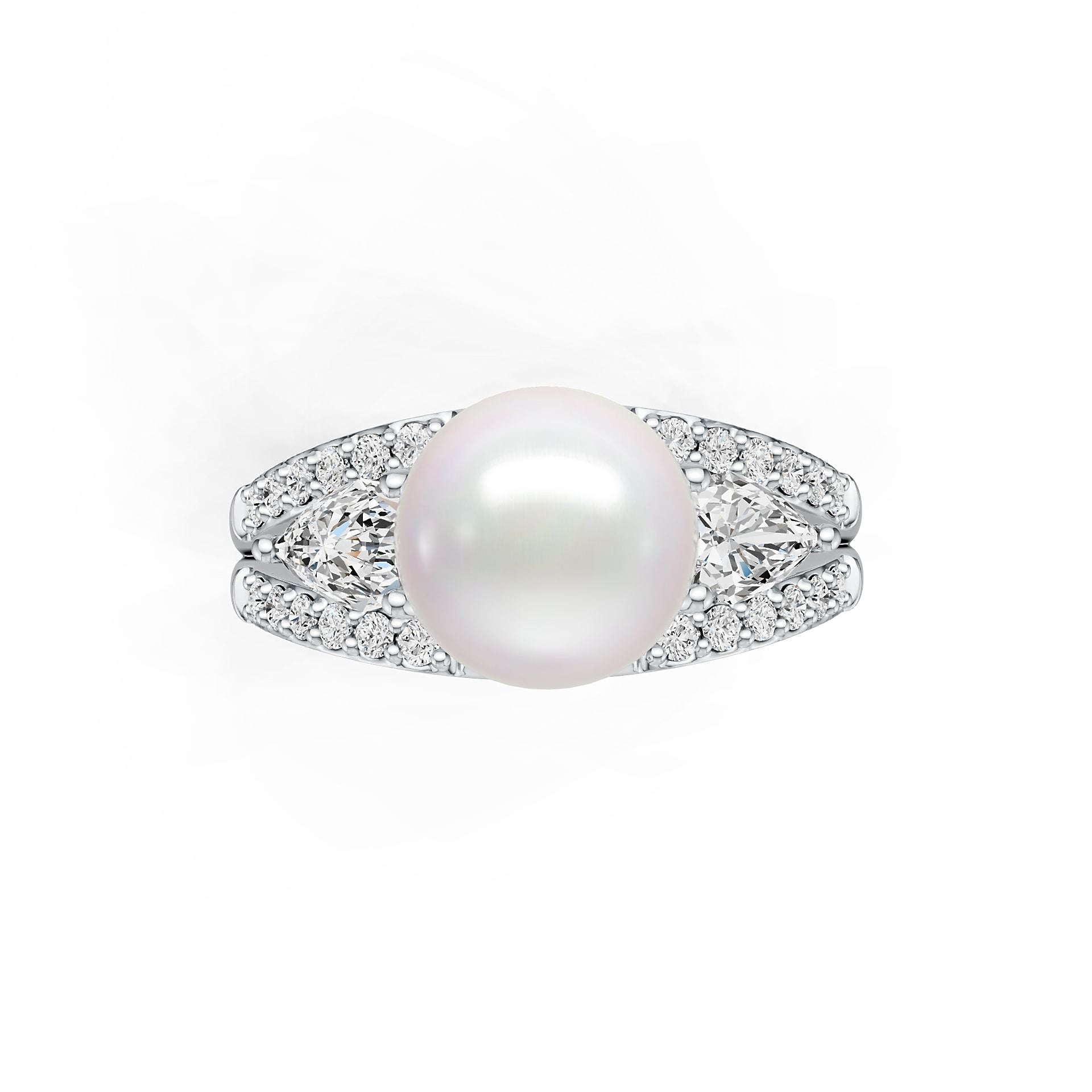 Sterling Silver Semi Mount Ring Setting Round RD 9.5mm DHJ