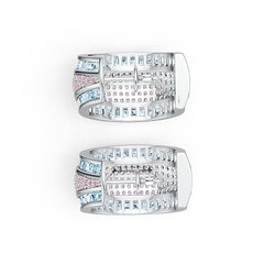 Sterling Silver Semi Mount Earrings Setting Princess SQ 2X2mm DHJ