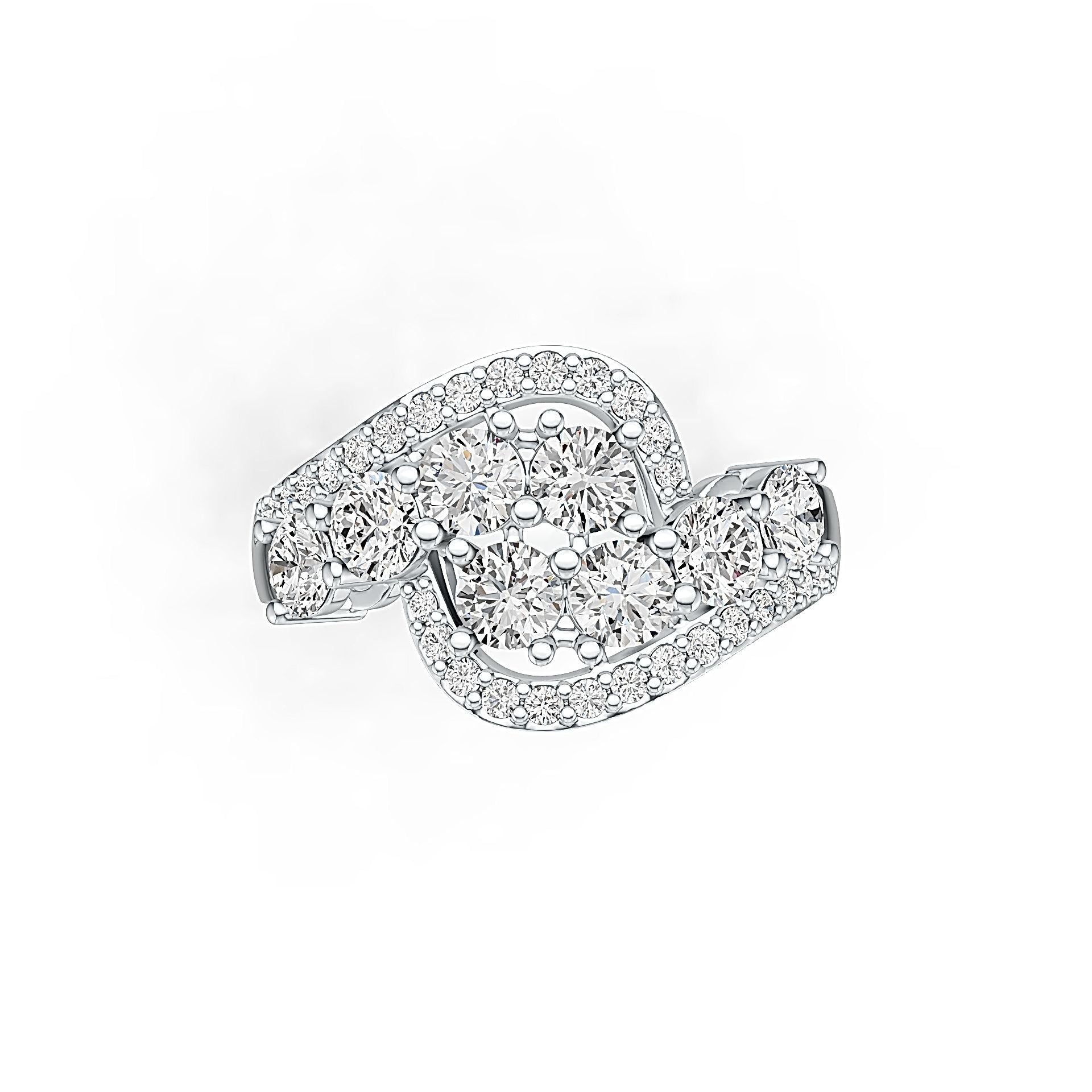 Sterling Silver Semi Mount Ring Setting Round RD 4x4mm DHJ