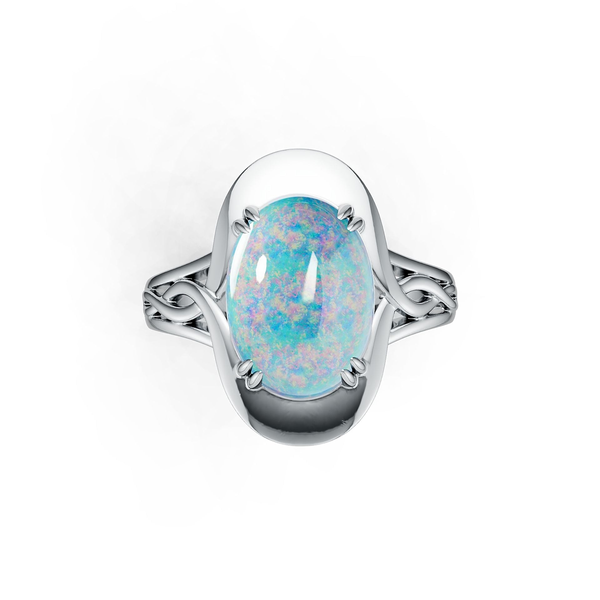 Sterling Silver Semi Mount Ring Setting Oval OV 14X10mm DHJ