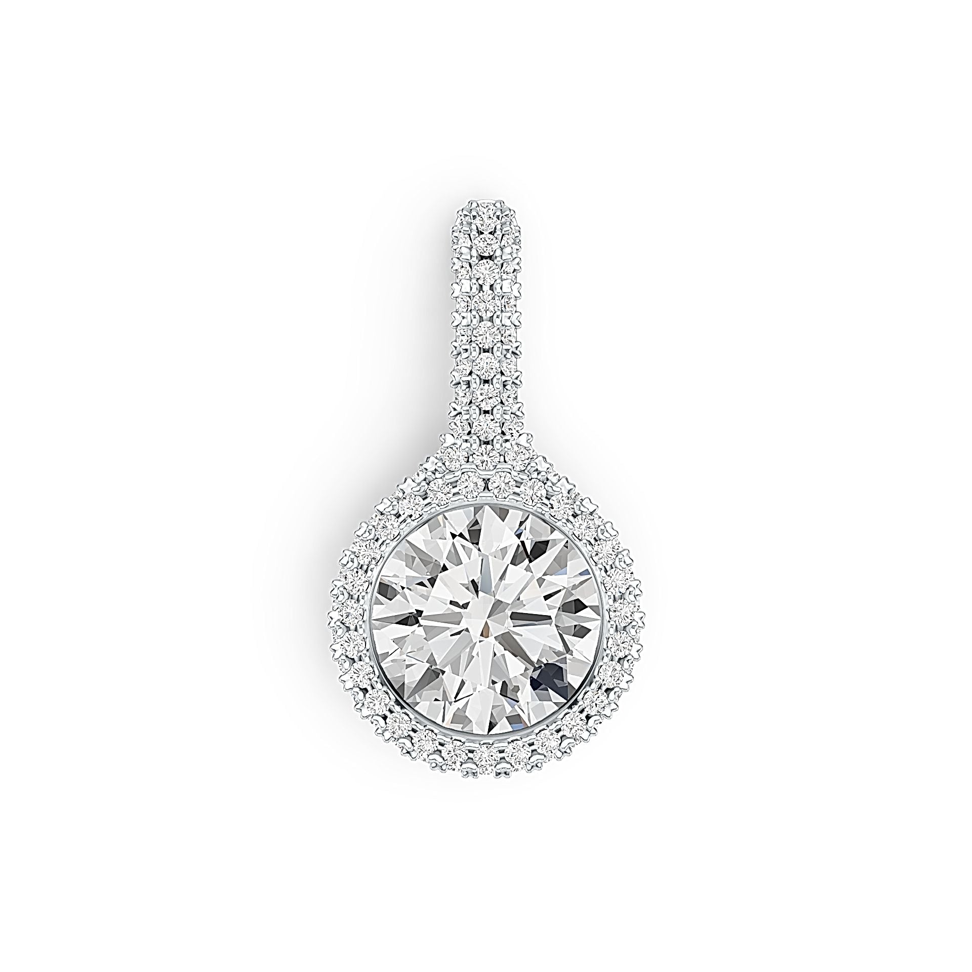 Sterling Silver Semi Mount Pendant Setting Round RD 10x10mm DHJ