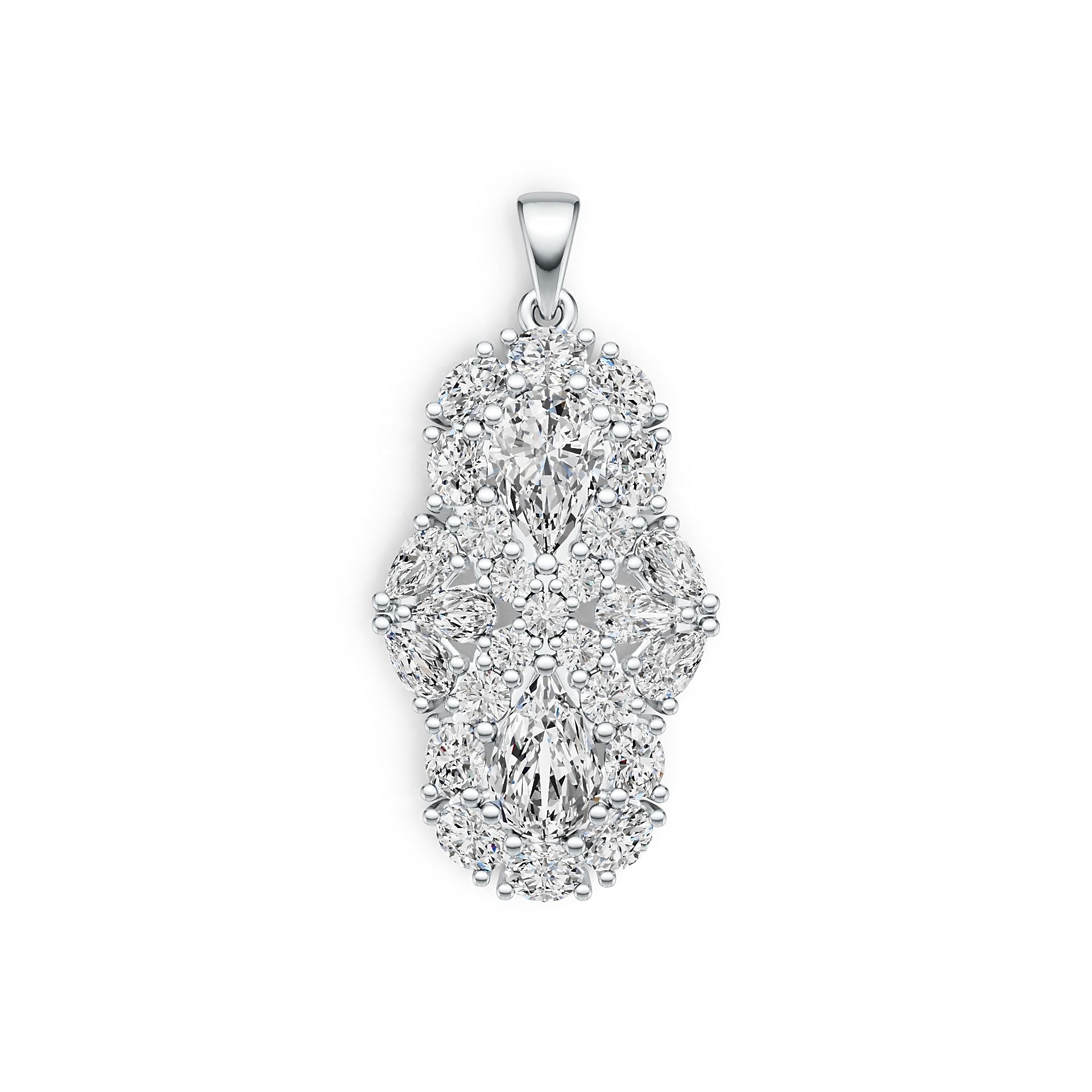 Sterling Silver Semi Mount Pendant Setting Pear PE 9X6mm DHJ