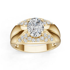 18K Gold Semi Mount Ring Setting Oval Ov 5x7mm Syz Jewelry