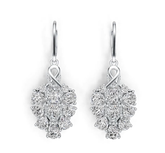 Sterling Silver Semi Mount Earrings Setting Pear PE 6X4mm PE 5X4mm OV 5X4mm DHJ