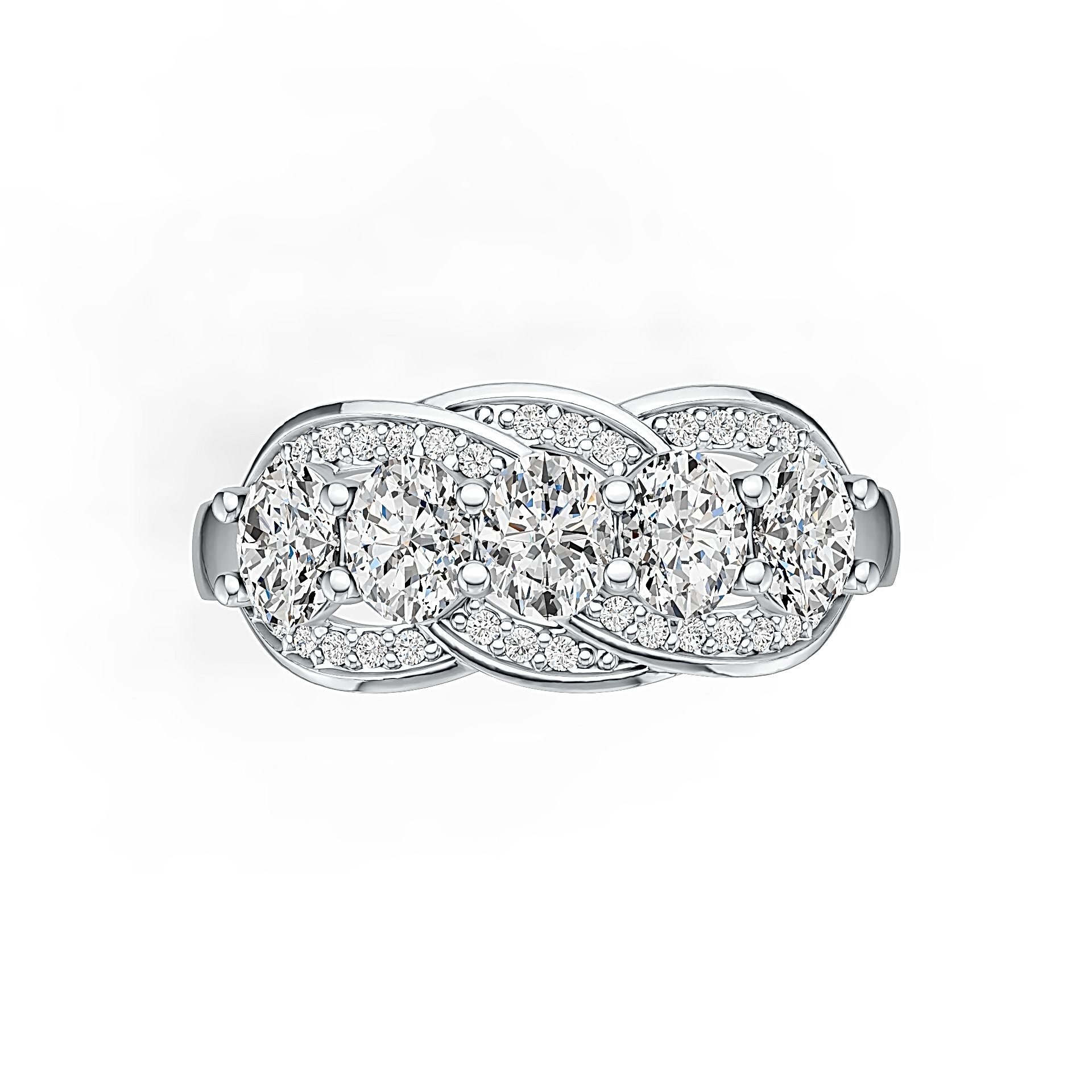 Sterling Silver Semi Mount Ring Setting Oval OV 5X4mm DHJ