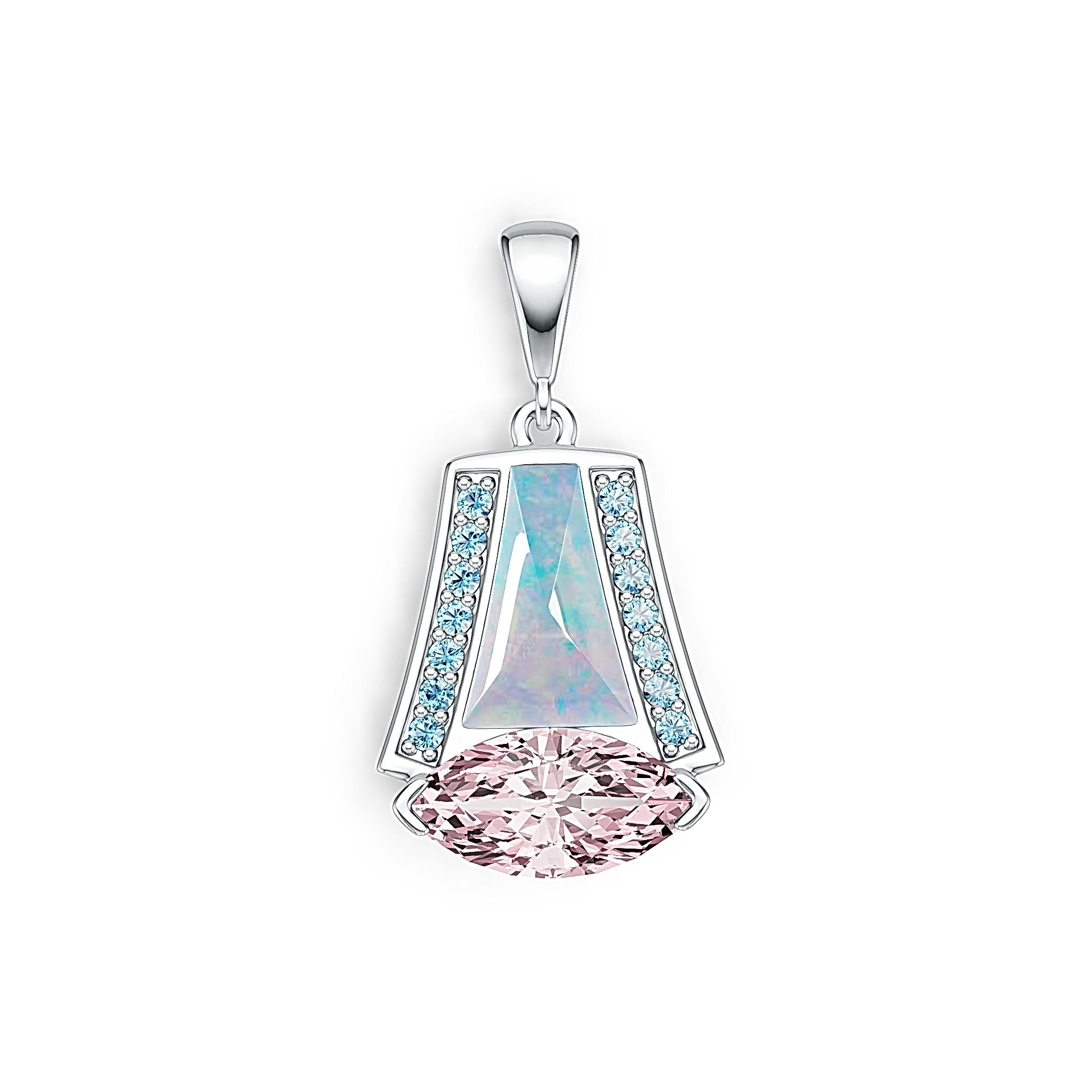 Sterling Silver Semi Mount Pendant Setting Marquise MQ 12X6mm DHJ