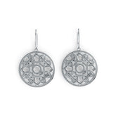 Platinum Semi Mount Earrings Setting Round RD 6x6mm DHJ