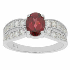 Platinum Semi Mount Ring Setting Oval OV 8x6mm White Topaz Diamond Accent DHJ
