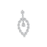 Sterling Silver Semi Mount Pendant Setting Pear PE 10X7mm DHJ