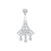 10K Gold Semi Mount Pendant Setting Round RD 9x9mm RD 6X6mm PE 6X4mm Moissanite Accent DHJ