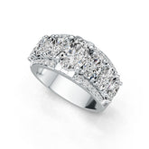 18K Gold Semi Mount Ring Setting Oval OV 8X6mm OV 6X4mm Diamond Accent DHJ