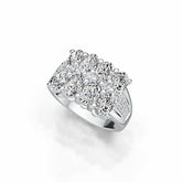 10K Gold Semi Mount Ring Setting Oval OV 6X4mm with White Topaz Moissanite Accent DHJ