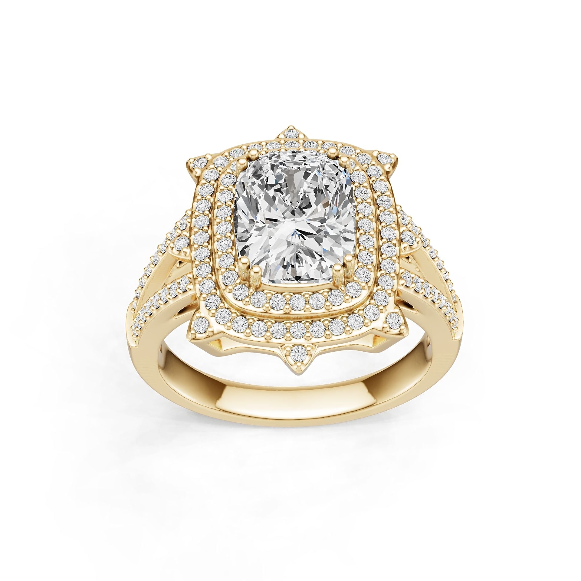 Platinum Semi Mount Ring Setting Cushion Cu 5x7mm Diamond Accent Syz Jewelry