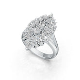 10K Gold Semi Mount Ring Setting Marquise MQ 4X2mm PE 4X3mm Moissanite Accent DHJ