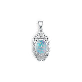 14K Gold Semi Mount Pendant Setting Oval OV 9x7mm Cabochon Syzjewelry