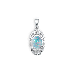 14K Gold Semi Mount Pendant Setting Oval OV 9x7mm Cabochon Syzjewelry