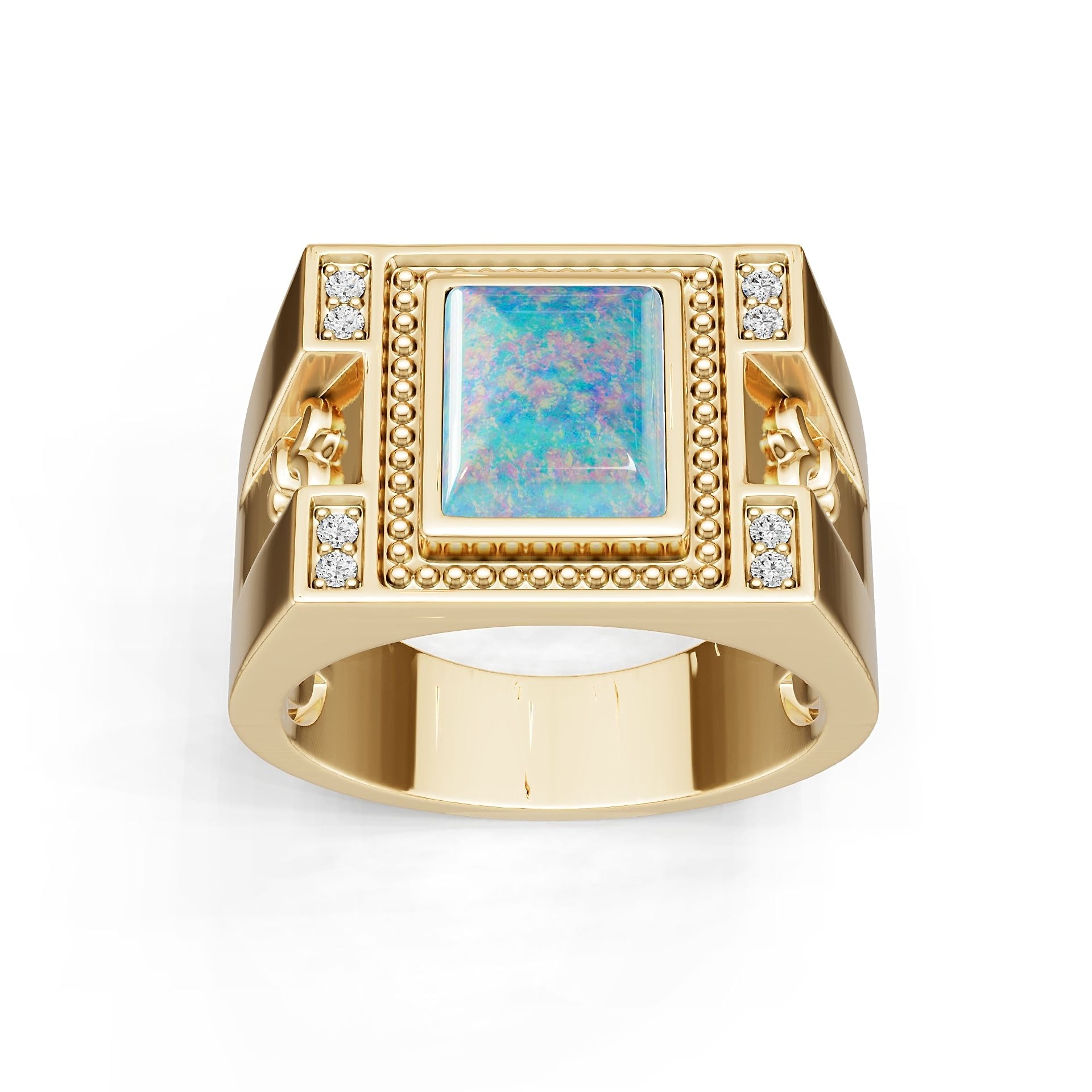 14K Gold Semi Mount Ring Setting Round Ro 10x8mm Syz Jewelry
