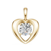 10K Gold Semi Mount Pendant Setting Round Ro 6x6mm Moissanite Accent Syz Jewelry