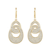 14K Gold Semi Mount Earrings Setting Round Ro 6x6mm Diamond Accent Syz Jewelry