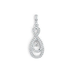 10K Gold Semi Mount Pendant Setting Pear PE 5X3mm with White Topaz Moissanite Accent DHJ