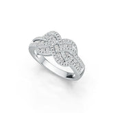 14K Gold Infinity Ring with or Moissanite Diamond Accent DHJ