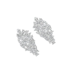 Sterling Silver Semi Mount Earrings Setting Pear PE 5X3mm MQ 5X2mm DHJ