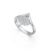 10K Gold Semi Mount Ring Setting PE 6X4mm Moissanite Accent DHJ