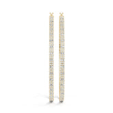 10K Gold Semi Mount Earrings Setting Square Sq 2x1mm Moissanite Accent Syz Jewelry