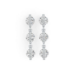 Sterling Silver Semi Mount Earrings Setting Round RD 7x7mm DHJ