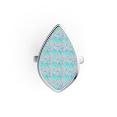Sterling Silver Semi Mount Ring Setting PEAR PE 24x14mm Cabochon Syzjewelry