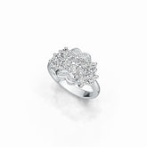 14K Gold Semi Mount Ring Setting Oval OV 4X3mm with White Topaz Diamond Accent DHJ