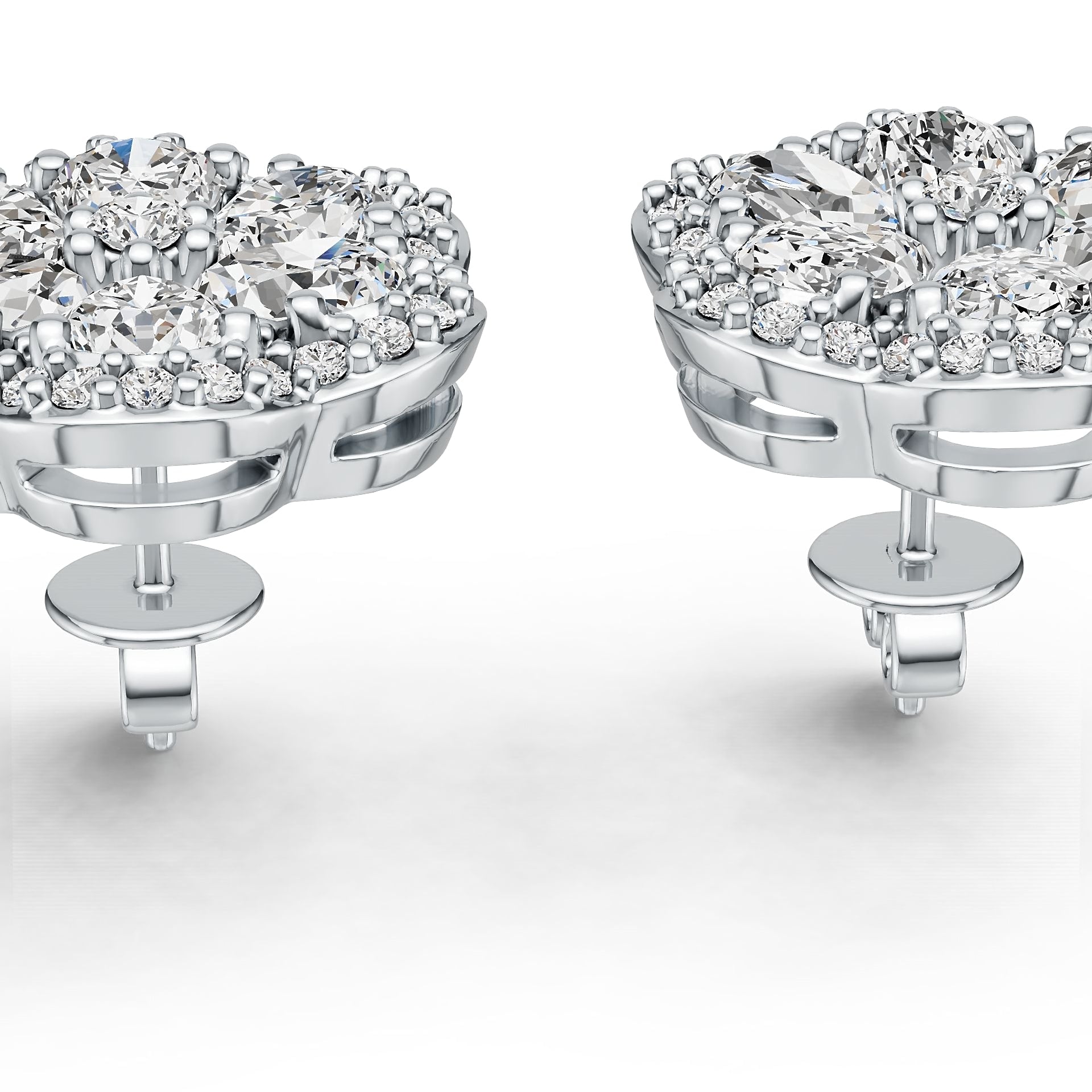 Sterling Silver Semi Mount Earrings Setting Pear PE 4X3mm DHJ