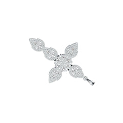 Pendente de Prata Esterlina Semi Montado Configuração Pera PE 5X4mm