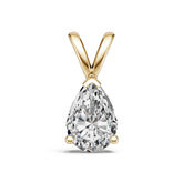 18K Gold Semi Mount Pendant Setting Pear Pe 9x6mm Syz Jewelry