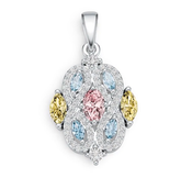 Sterling Silver Semi Mount Pendant Setting Oval OV 6X4mm DHJ