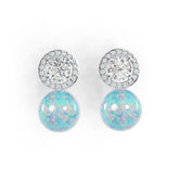 Sterling Silver Semi Mount Earrings Setting Round RD 9x9mm RD 5x5mm DHJ