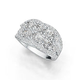 Platinum Semi Mount Ring Setting Oval OV 5X4mm Diamond Accent DHJ