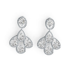 Sterling Silver Semi Mount Earrings Setting Round RD 6x6mm DHJ