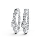 14K Gold Semi Mount Earrings Setting Pear PE 7X5mm with Diamond Accent DHJ