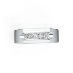 Sterling Silver Semi Mount Ring Setting Princess SQ 3x3mm Men's Ring DHJ