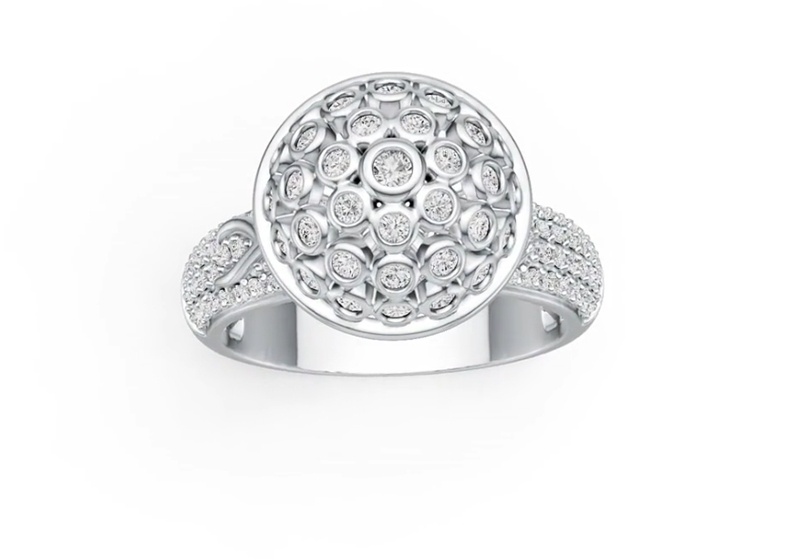 Sterling Silver Semi Mount Ring Setting Round RD 2x2mm DHJ