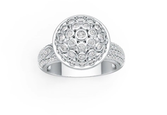 Sterling Silver Semi Mount Ring Setting Round RD 2x2mm DHJ