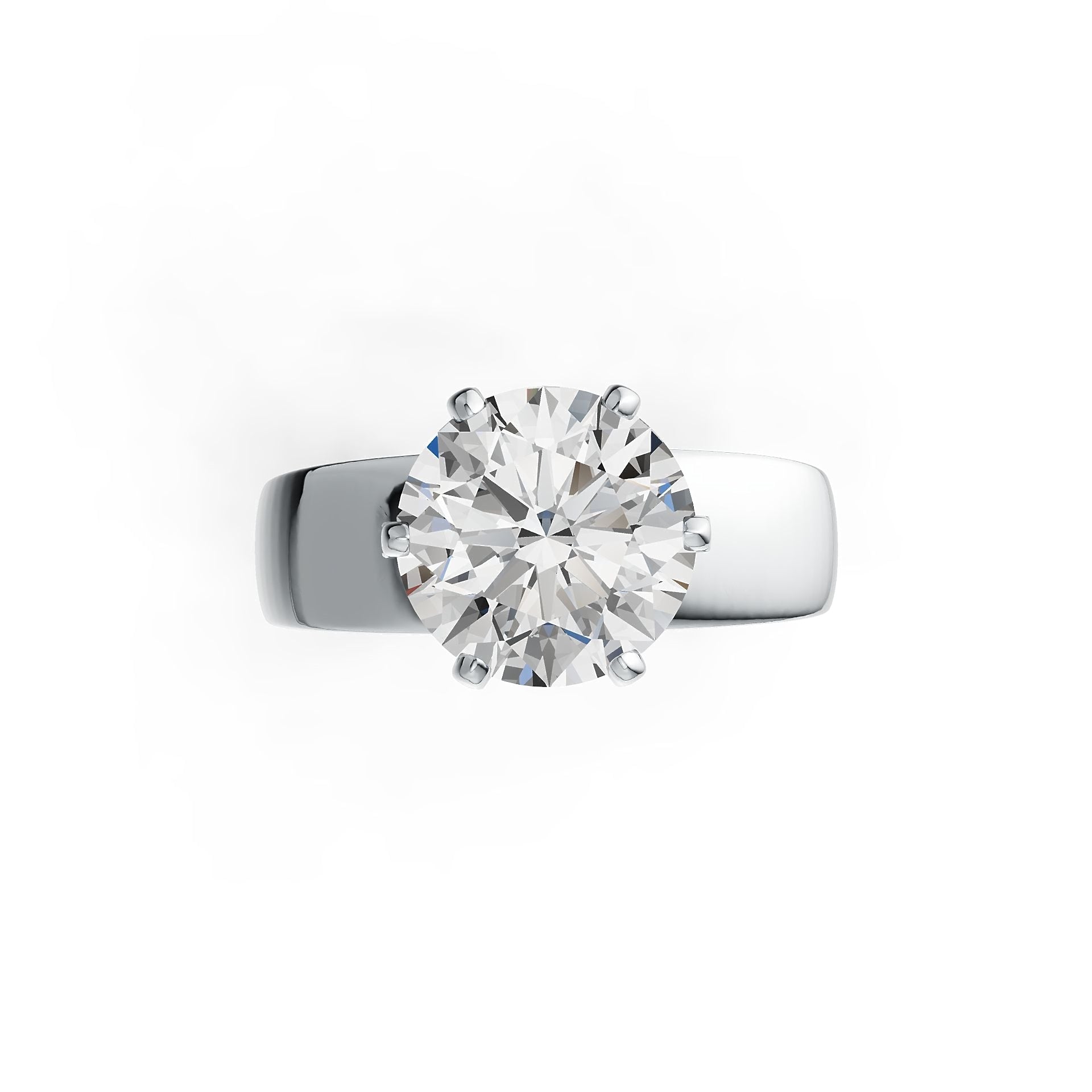 Sterling Silver Semi Mount Ring Setting Round RD 10x10mm DHJ